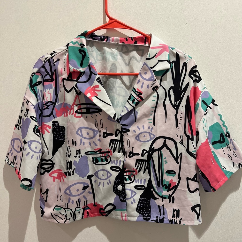 Cropped button down